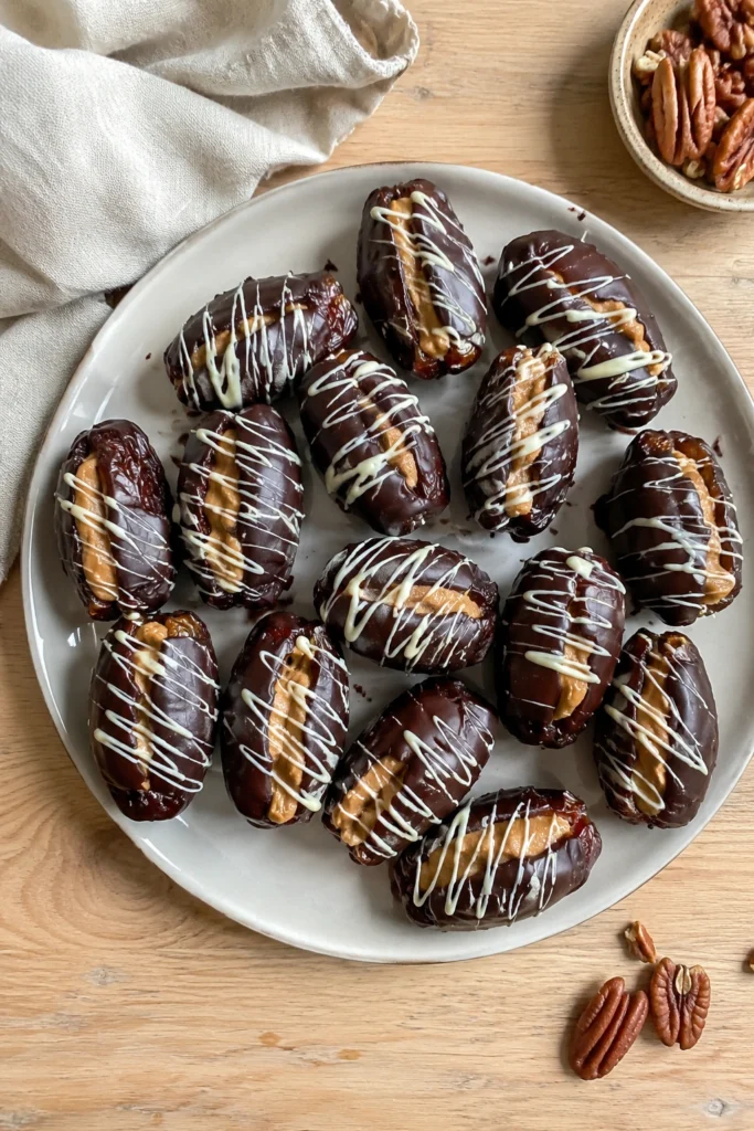 Chocolate Peanut Butter Stuffed Dates