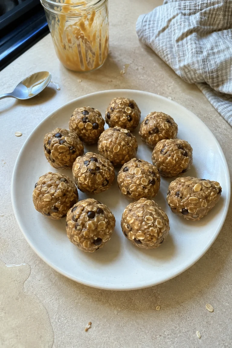 Hero shot of No-Bake Peanut Butter Energy Balls