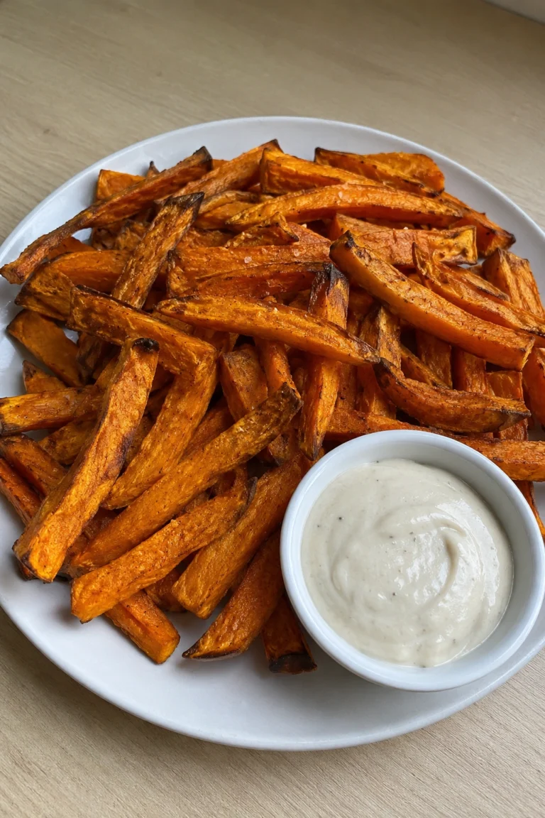 Hero Shot of Air Fryer Sweet Potato Fries