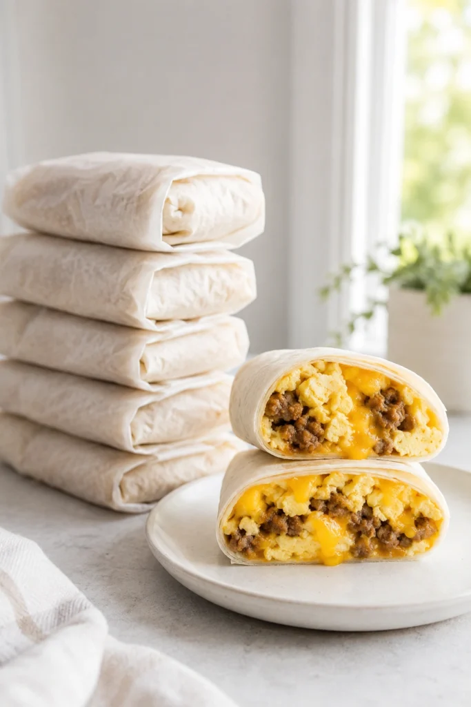 Freezer Breakfast Burritos