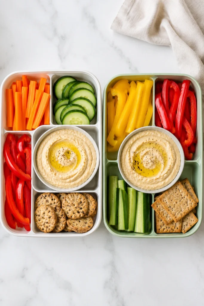 Hummus Veggie Snack Boxes