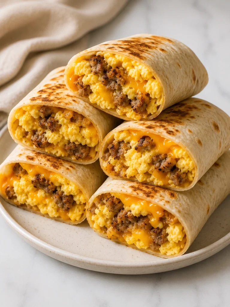 Freezer Breakfast Burritos