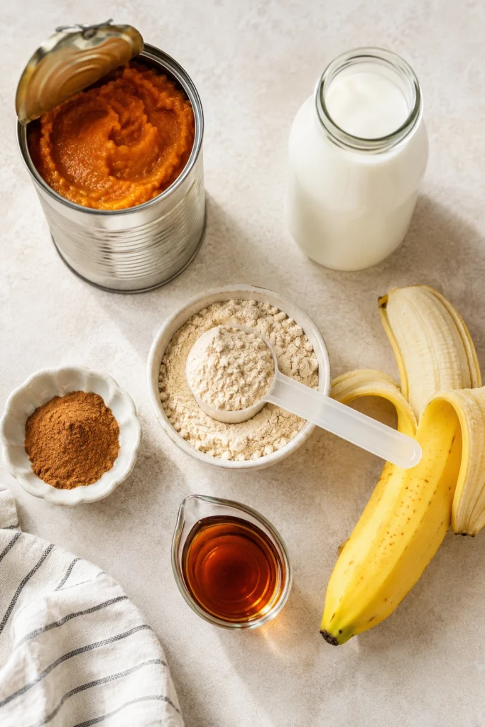 ingredients of Protein Pumpkin Smoothie