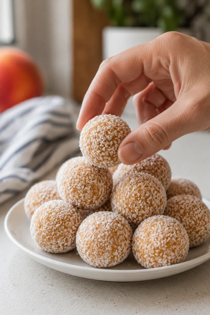 No-Bake Peach Bliss Balls