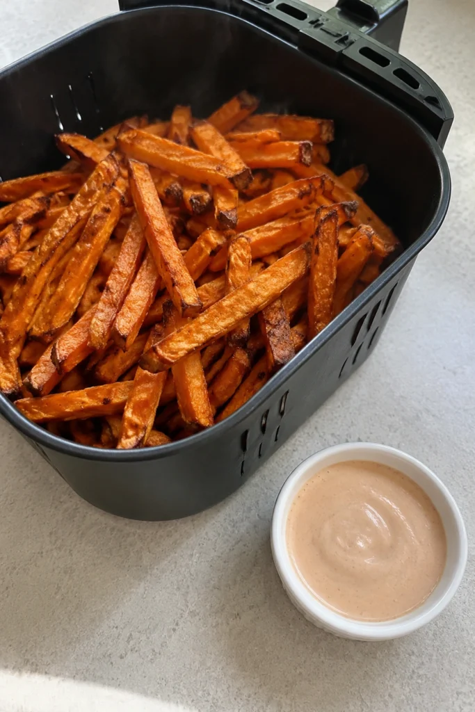 Final shot of Air Fryer Sweet Potato Fries