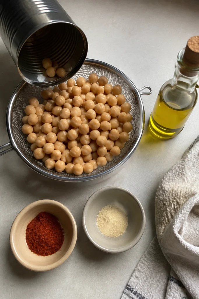 Crispy Roasted Chickpea Snacks Ingredients