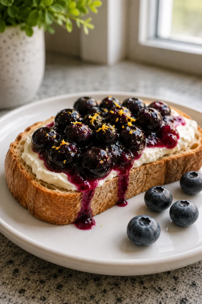 Blueberry Mascarpone Toast
