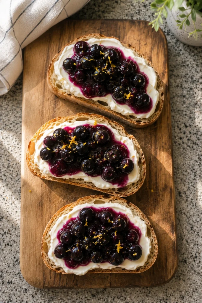 Blueberry Mascarpone Toast