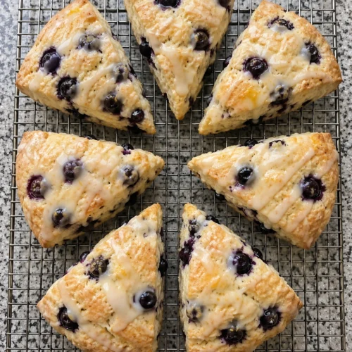 Honey Glazed Orange Blueberry Scones
