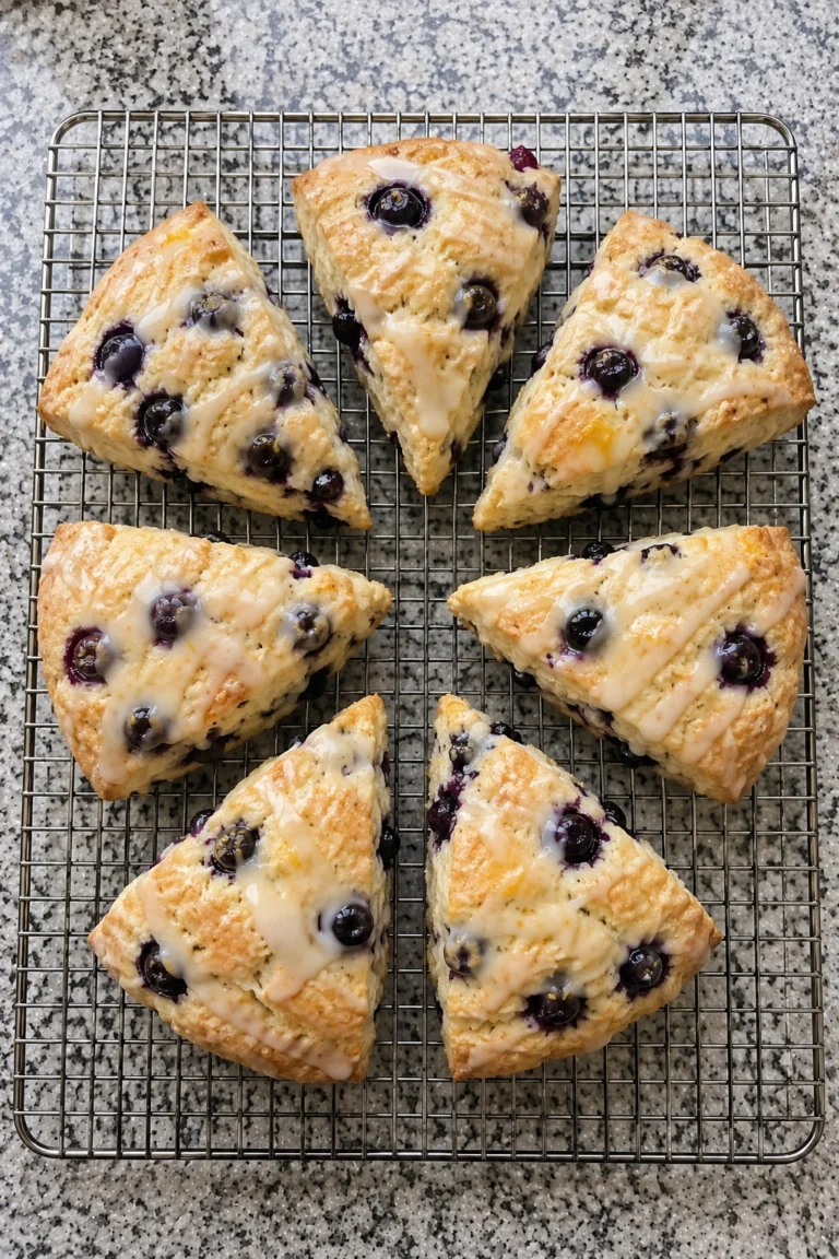 Honey Glazed Orange Blueberry Scones
