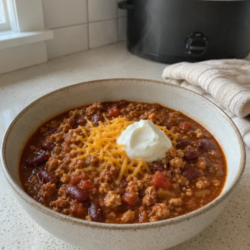 Crockpot Turkey Chili Hero shot