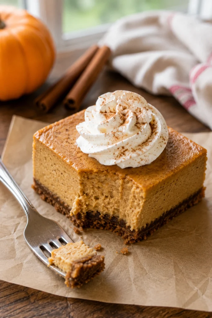 Pumpkin Cheesecake Bars