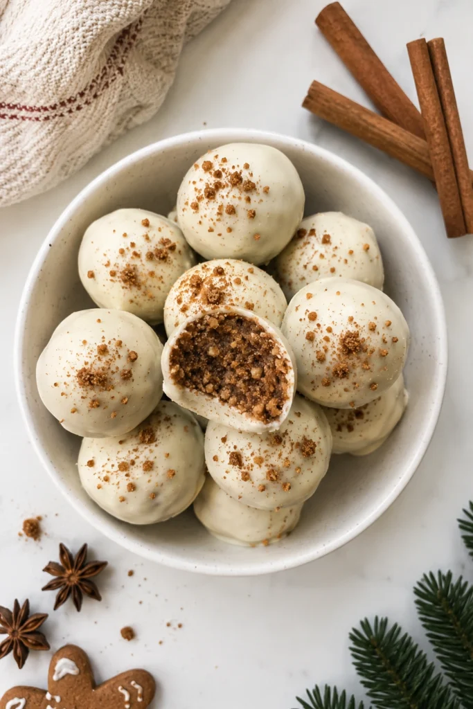 Healthy Gingerbread Energy Bites