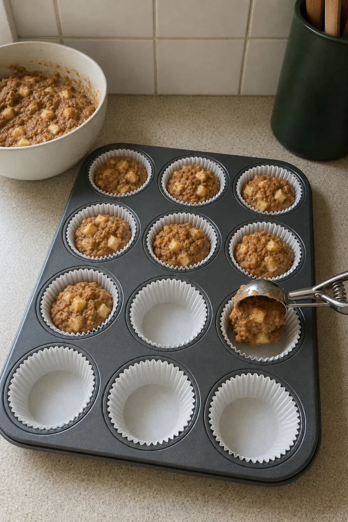 Apple Cinnamon Muffins Process