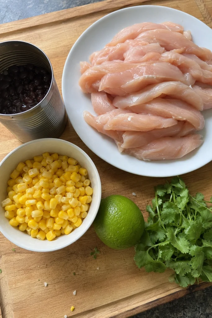 Healthy Chicken Burrito Bowls Ingredients