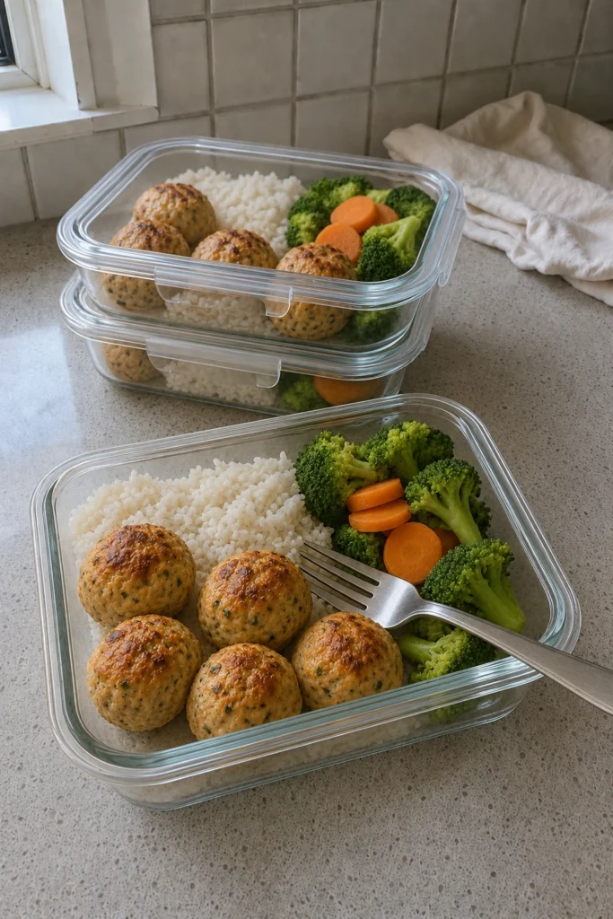 Baked Chicken Meatballs hero