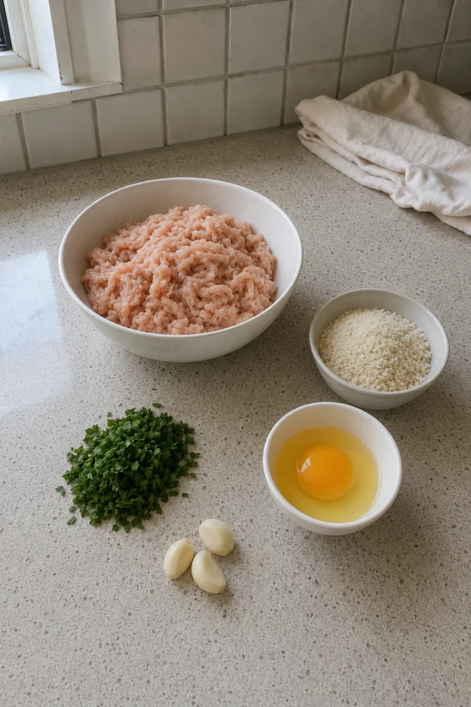 Baked Chicken Meatballs ingredients