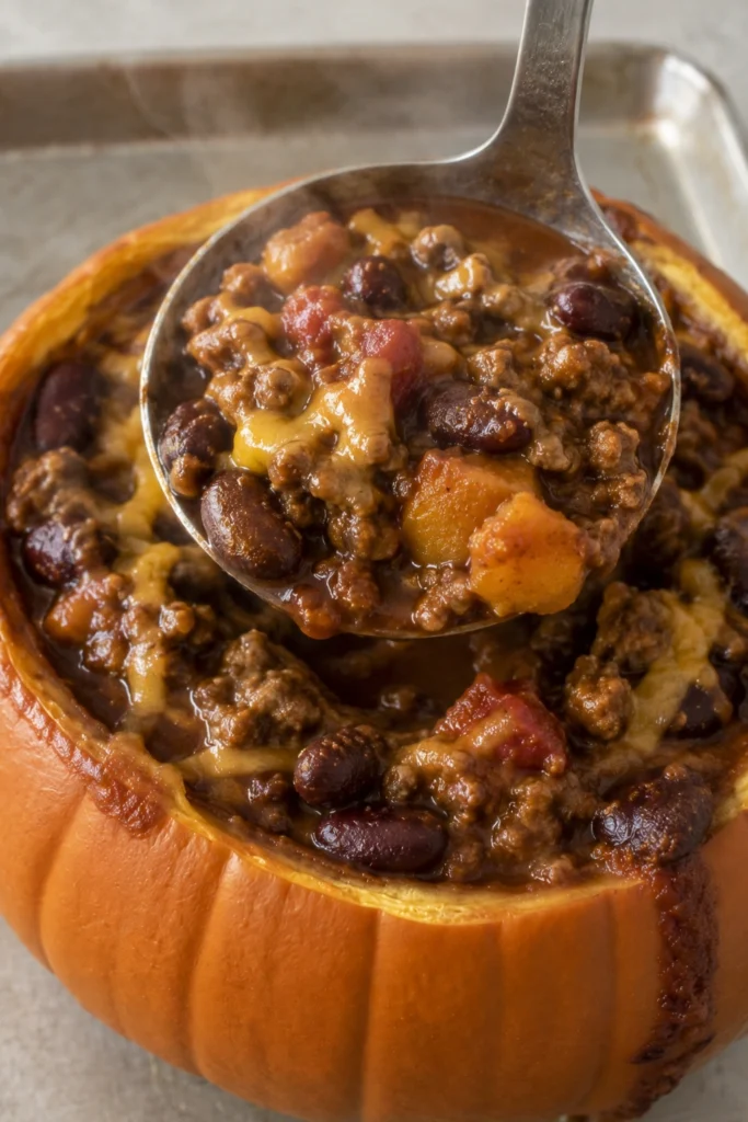 Chili in a Pumpkin Bowl hero shot