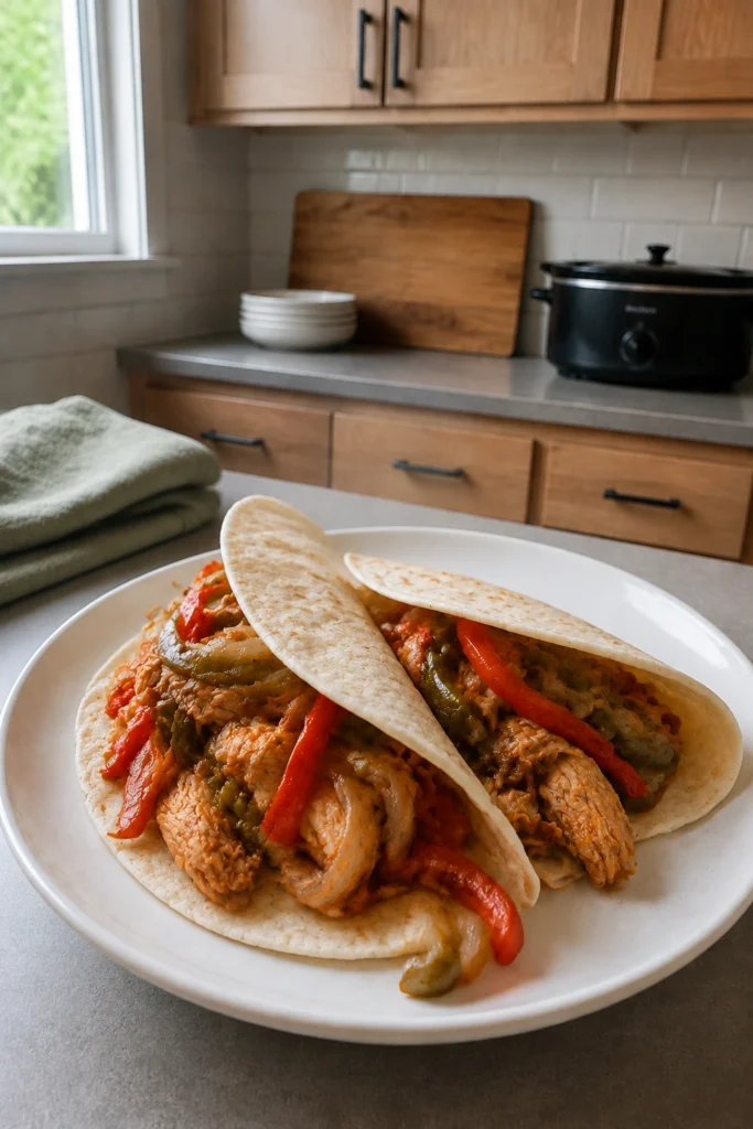 Crockpot Chicken Fajitas hero shot 