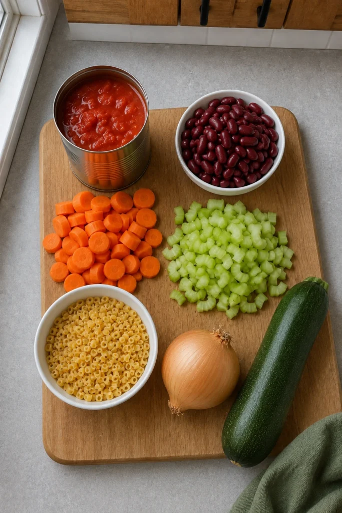 Minestrone Soup ingredients