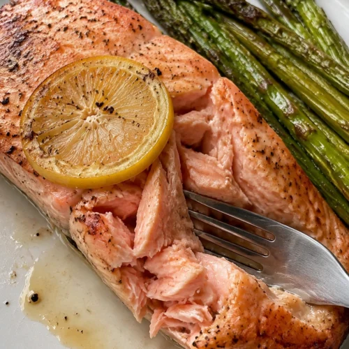 Sheet Pan Salmon and Asparagus hero shot
