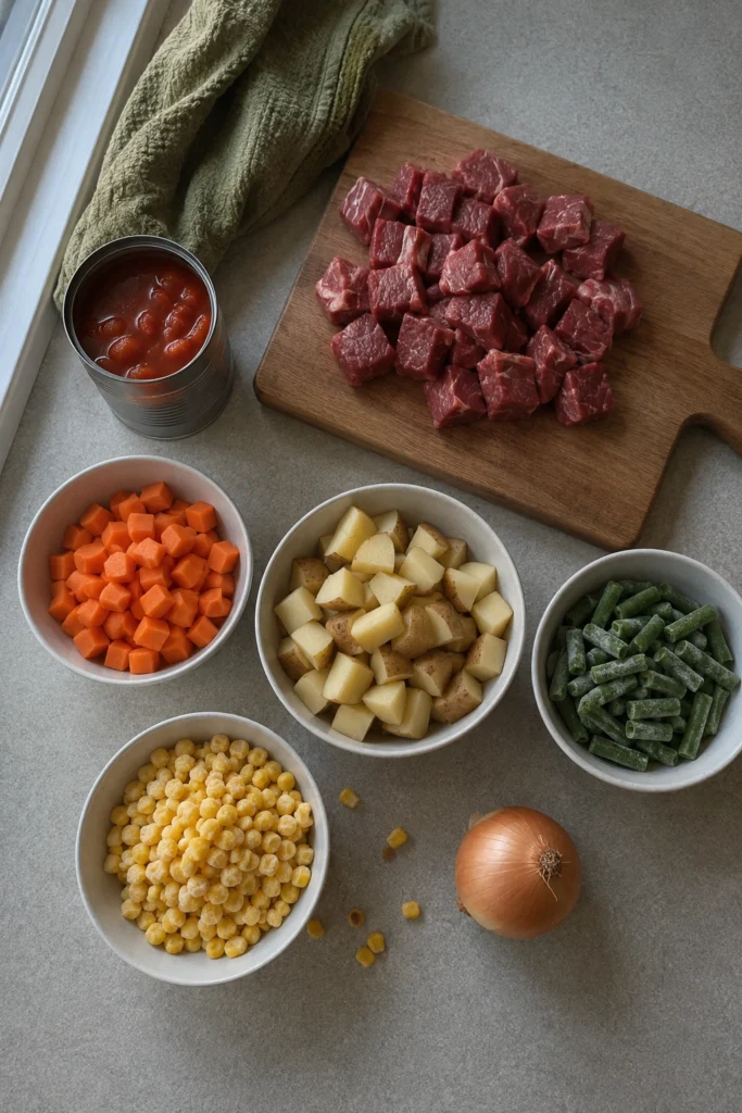 Vegetable Beef Soup ingredinets