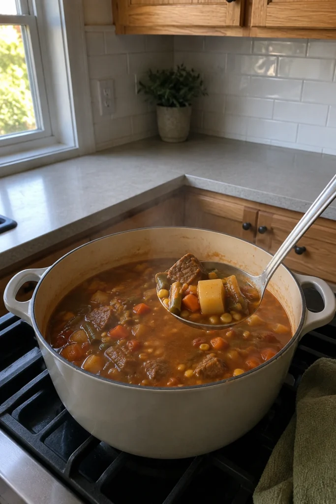 Vegetable Beef Soup process