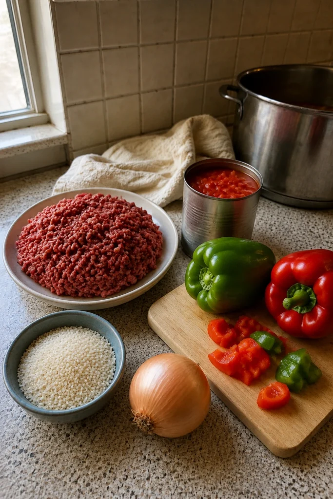Stuffed Pepper Soup ingredients