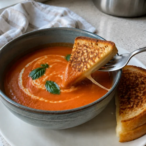 Creamy Tomato Basil Soup hero shot