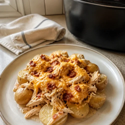 Crockpot Ranch Chicken and Potatoes hero shot