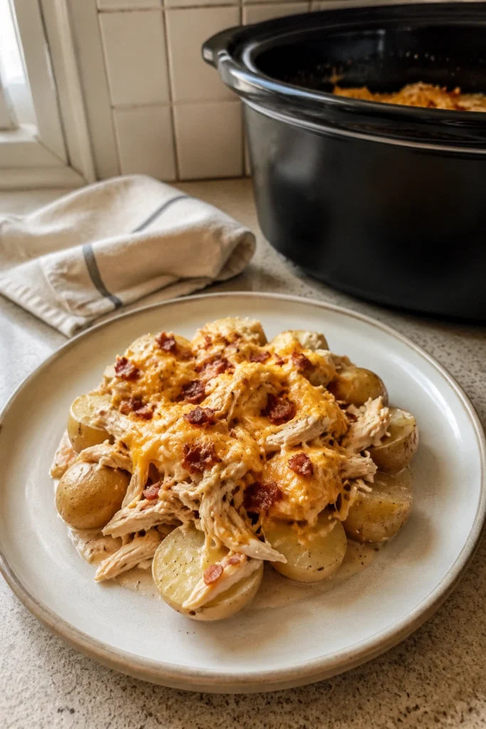 Crockpot Ranch Chicken and Potatoes hero shot