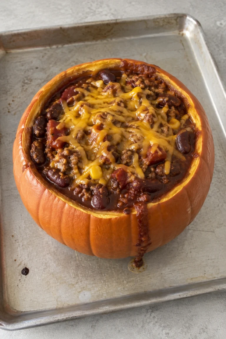 Chili in a Pumpkin Bowl final shot