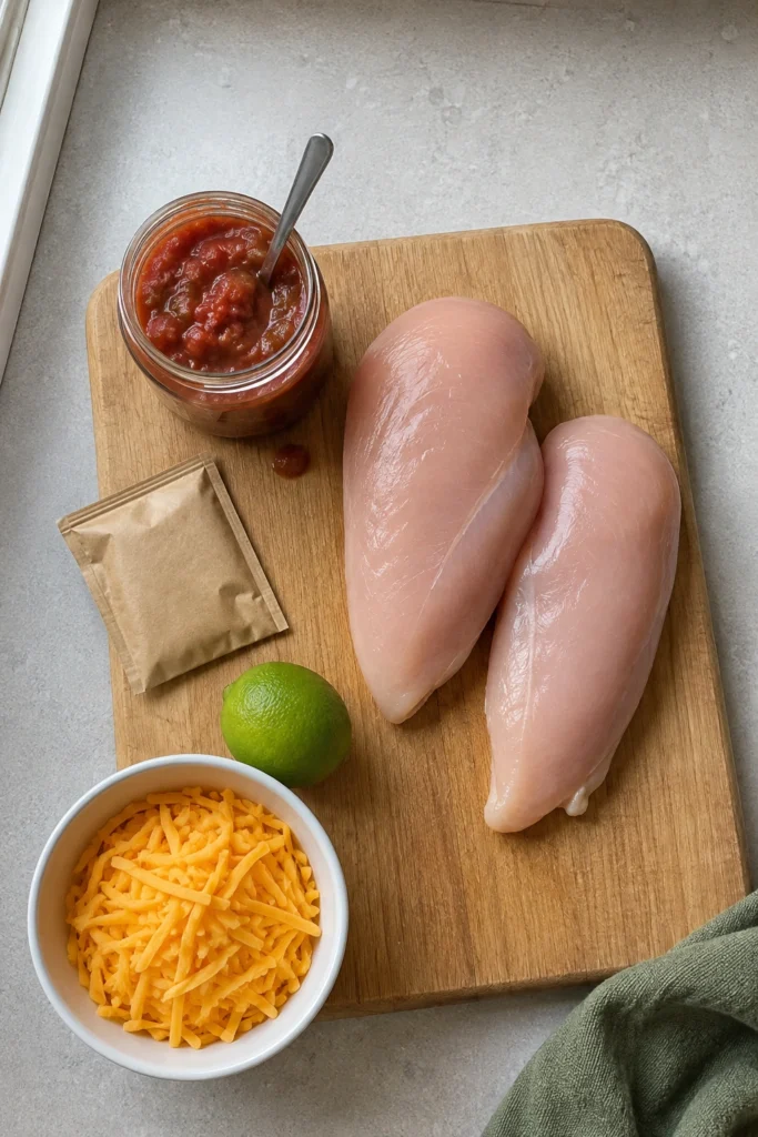 Crockpot Salsa Chicken ingredients