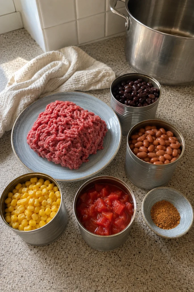 Taco Soup ingredients