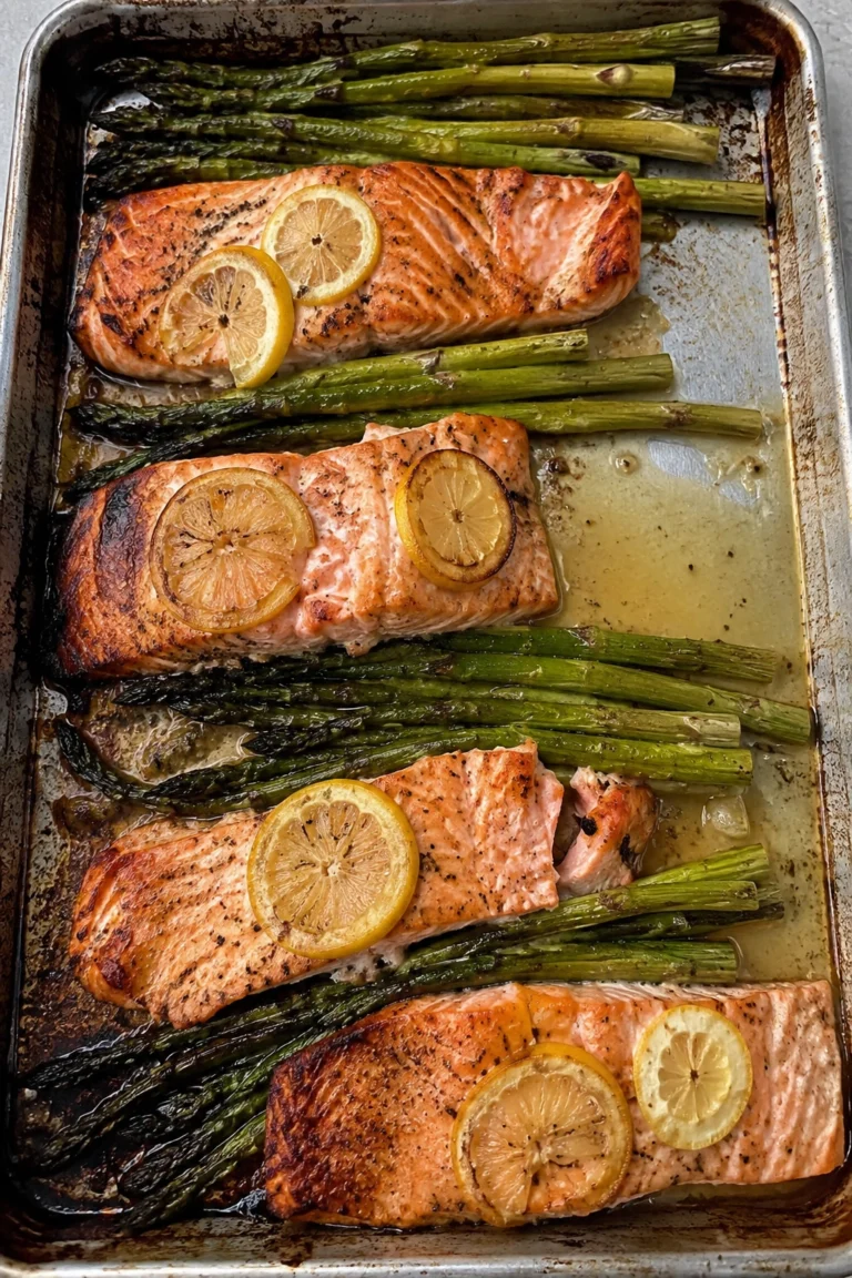 Sheet Pan Salmon and Asparagus final shot