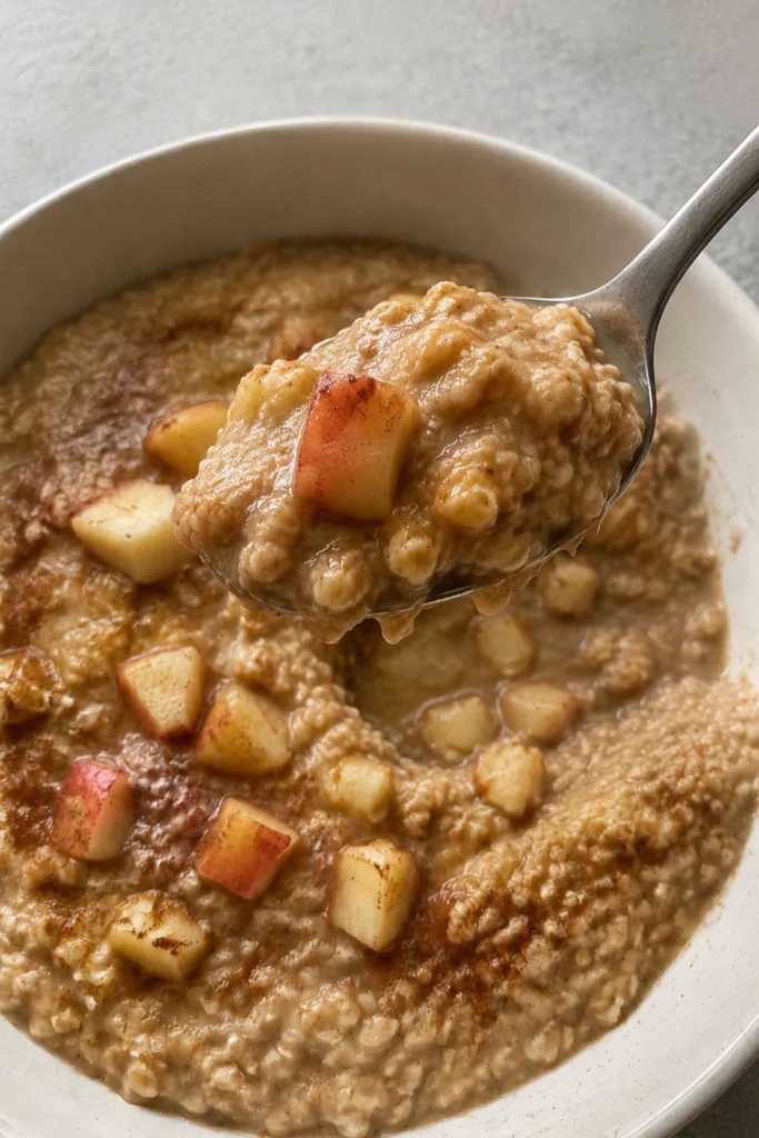 Crockpot Apple Cinnamon Oatmeal hero shot