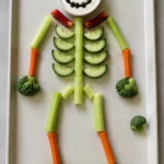 Skeleton Veggie Tray with Ranch Dip final shot